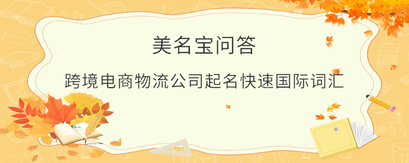 跨境電商物流公司起名快速國際詞匯