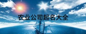 農(nóng)業(yè)公司起名大全