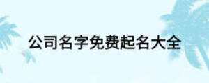 公司名字免費(fèi)起名大全