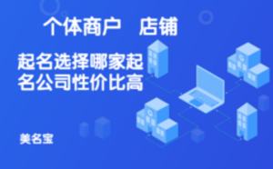 個體商戶、店鋪起名選擇哪家起名公司性價比高