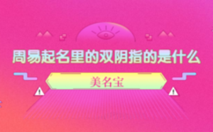 周易起名里的雙陰指的是什么