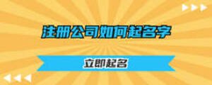 注冊公司如何起名字