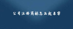 公司注冊商標怎么起名字