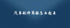汽車(chē)配件商標(biāo)怎么起名