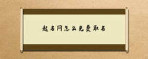 起名網怎么免費取名