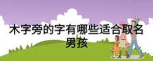 木字旁的字有哪些適合取名男孩