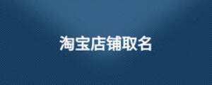 淘寶店鋪取名