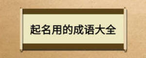 起名用的成語大全