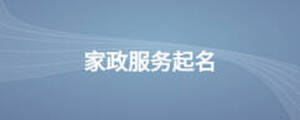 家政服務(wù)起名