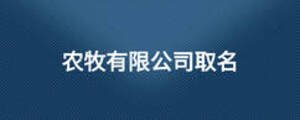 農牧有限公司取名