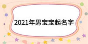 2021年男寶寶起名字