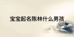 寶寶起名陳林什么男孩