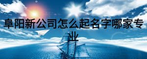 阜陽新公司怎么起名字哪家專業