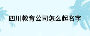 四川教育公司怎么起名字