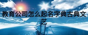 教育公司怎么起名字典古典文藝