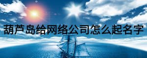 葫蘆島給網絡公司怎么起名字