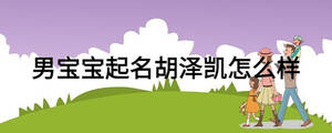 男寶寶起名胡澤凱怎么樣