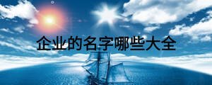 企業(yè)的名字哪些大全
