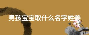男孩寶寶取什么名字姓姜