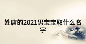 姓唐的2021男寶寶取什么名字