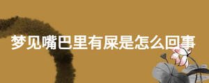 夢見嘴巴里有屎是怎么回事