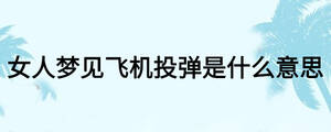 女人夢(mèng)見飛機(jī)投彈是什么意思