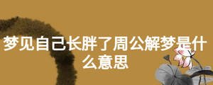 夢(mèng)見(jiàn)自己長(zhǎng)胖了周公解夢(mèng)是什么意思