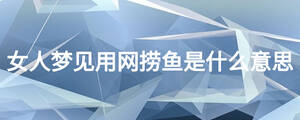 女人夢(mèng)見用網(wǎng)撈魚是什么意思