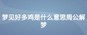 夢(mèng)見(jiàn)好多雞是什么意思周公解夢(mèng)