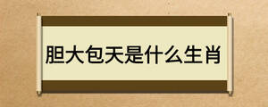 膽大包天是什么生肖