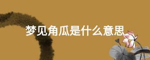 夢(mèng)見(jiàn)角瓜是什么意思