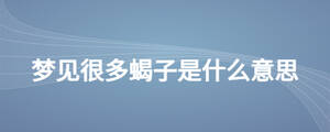 夢見很多蝎子是什么意思