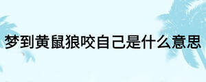 夢到黃鼠狼咬自己是什么意思