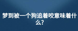 夢(mèng)到被一個(gè)狗追著咬意味著什么?