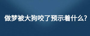 做夢被大狗咬了預(yù)示著什么?