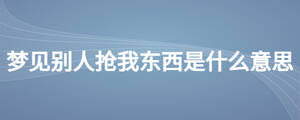 夢見別人搶我東西是什么意思