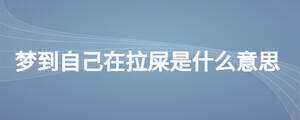 夢到自己在拉屎是什么意思