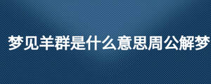 夢見羊群是什么意思周公解夢