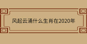 風起云涌什么生肖在2020年