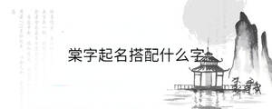 棠字起名搭配什么字