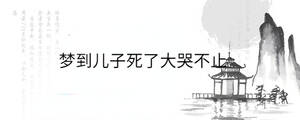 夢到兒子死了大哭不止