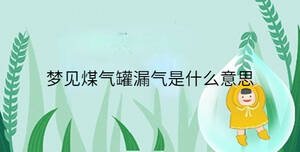 夢見煤氣罐漏氣是什么意思